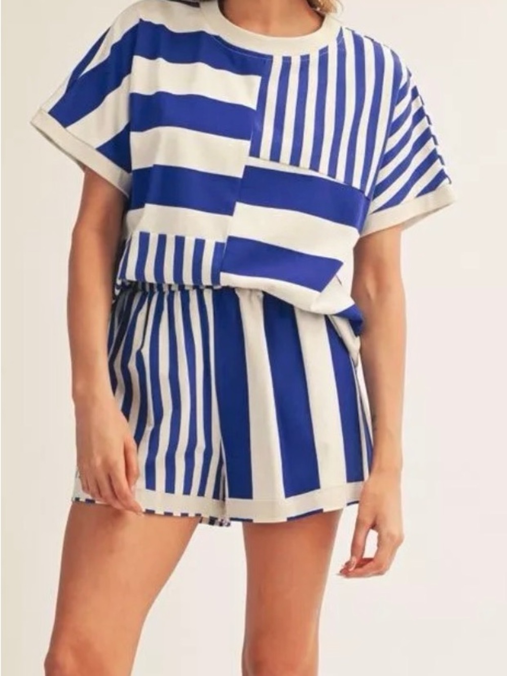 Umgee Blue and White Striped Set